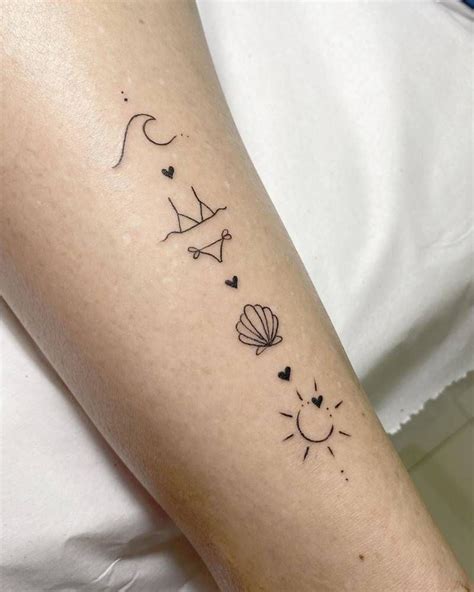 tatuajes mar minimalistas